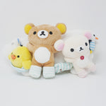 (No Tags) 2014 Rilakkuma, Korilakkuma and Kiiroitori on Polar Bear Plush - Shima Shima Rilakkuma Store Limited - San-X
