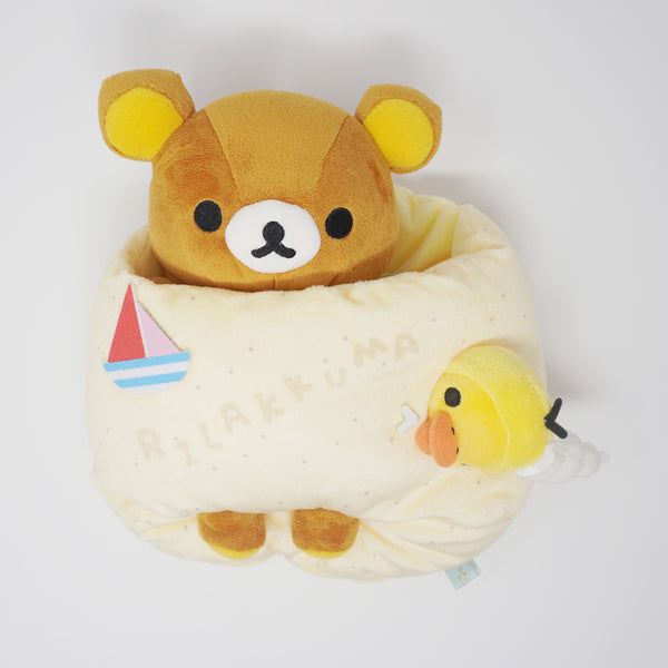 (No Tags) 2015 Rilakkuma and Kiiroitori Plush Set - Summer Vacation Theme Store Limited - San-X