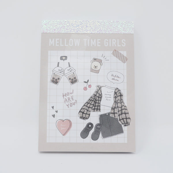 Latte Latte Dusty Bear Mini Memo Pad - Kamio Japan