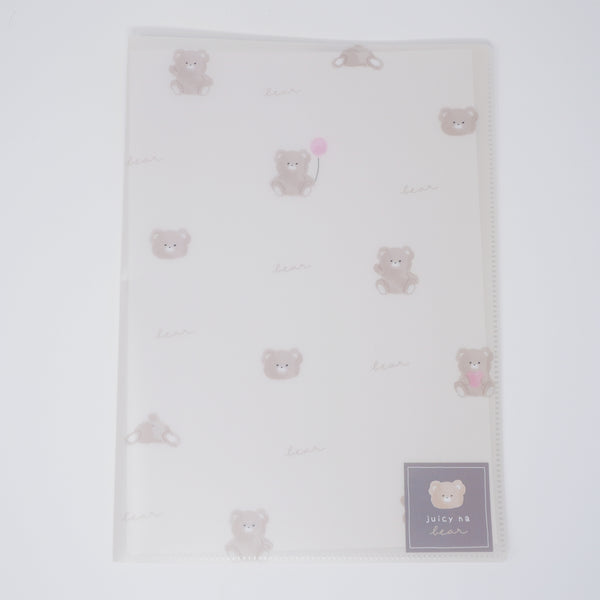 Fuzzy Juicy na Bear 6 Pocket Folder - Kamio Japan