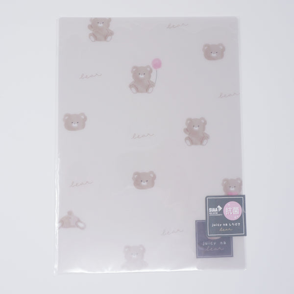 Fuzzy Juicy na Bear Underlay Writing Sheet - Kamio Japan