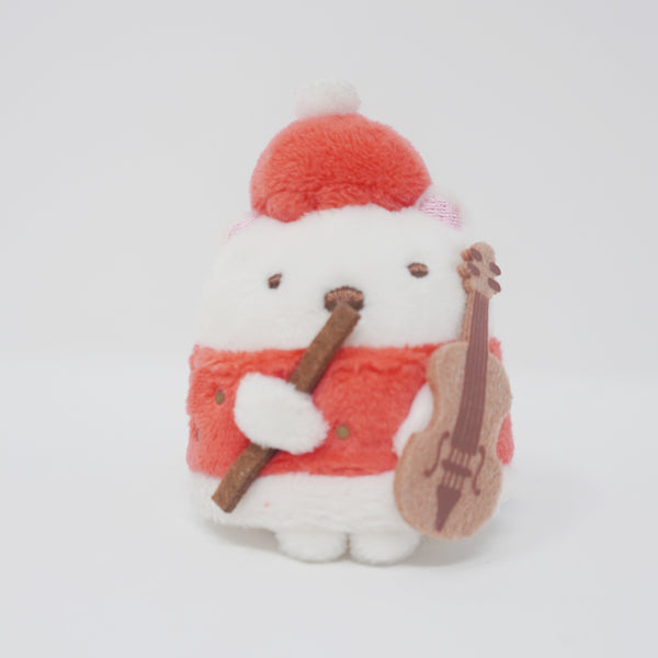 (No Tags) 2019 Shirokuma Santa with Violin Tenori Plush - Christmas Sumikkogurashi - San-X