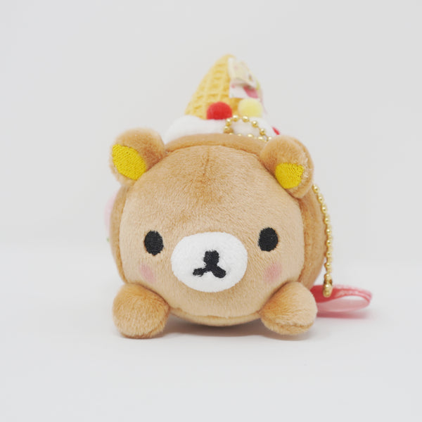 (No Tags) 2020 Rilakkuma Ice Cream Plush Keychain - Rilakkuma x Coldstone Creamery Store Limited - San-X