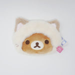 Rilakkuma Cat Plush Coin Pouch - Neko Neko Onsen Theme - San-X