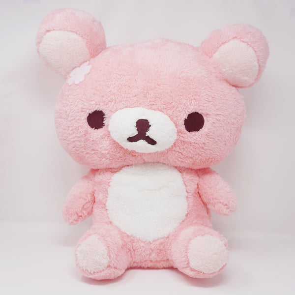 2019 Rilakkuma Fuwa Fuwa XL Prize Plush - Pink Sakura Cherry Blossom - San-X