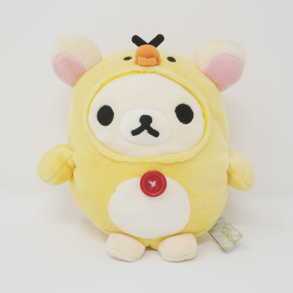 (No Tags) 2017 Korilakkuma in Kiiroitori Outfit Small Round Mochi Plush - Kiiroitori Diary Rilakkuma - San-X