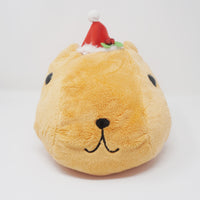 Santa Kapibara-san Hat with Holly Christmas Plush