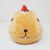 Santa Kapibara-san Hat with Holly Christmas Plush