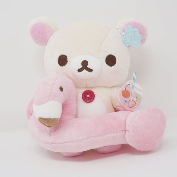 (No Tags) 2018 Korilakkuma with Flamingo Plush - Korilakkuma Vacation Theme Rilakkuma Store Limited - San-X