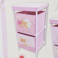 2019 Pink Two Level Storage Boxes Prize - Rilakkuma Pajama Party - San-X
