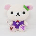 (No Tags) 2008 Korilakkuma Grape Outfit Plush - Fruits Series Rilakkuma - San-X