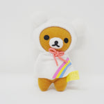 (No Tags, No Keychain) 2014 Rainbow Rilakkuma Hood Prize Plush Keychain - Teru Teru Mascot - San-X