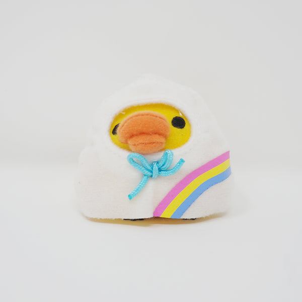 (No Tags, No Keychain) 2014 Rainbow Kiiroitori Hood Prize Plush Keychain - Teru Teru Mascot Rilakkuma - San-X