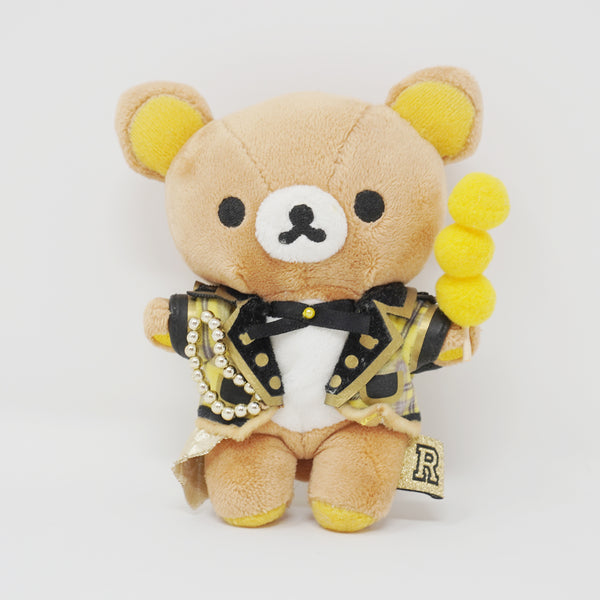 (No Tags) 2017 Yellow Rilakkuma Idol Plush Keychain - Rilakkuma Store Limited - San-X