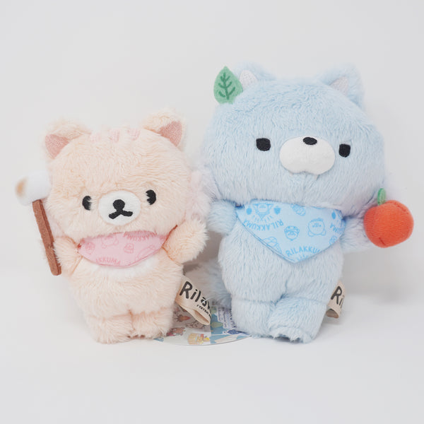 2023 Little Blue Wolf & Sakura Little Squirrel Plush Set - New Rilakkuji Prize - San-X