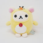 (No Tags) 2017 Korilakkuma in Kiiroitori Outfit Small Round Mochi Plush - Kiiroitori Diary Rilakkuma - San-X