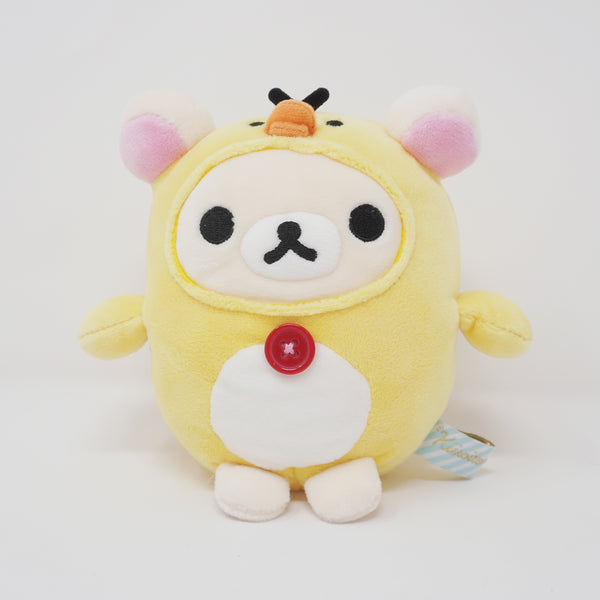 (No Tags) 2017 Korilakkuma in Kiiroitori Outfit Small Round Mochi Plush - Kiiroitori Diary Rilakkuma - San-X