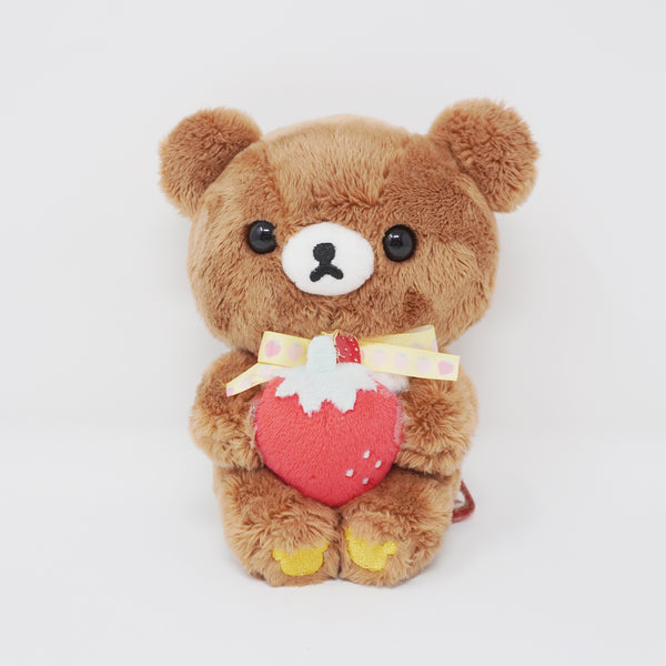 (Missing Part, No Tags) 2018 Chairoikoguma with Strawberry Plush - Strawberry Party Theme Rilakkuma