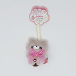 Pink Bow Kuma-san Plush Keychain - Teddy Selection Sukutto Tatch-san - Yell Japan