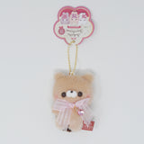 Light Pink Bow Otter-san? Plush Keychain - Teddy Selection Sukutto Tatch-san - Yell Japan