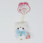 Blue Bow White Otter-san? Plush Keychain - Teddy Selection Sukutto Tatch-san - Yell Japan