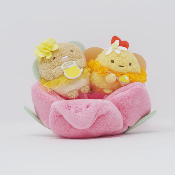2023 Tonkatsu & Ebi Fry no Shippo Tenori Plush Set - Zassou & Fairy Flower Garden Theme - Sumikkogurashi - San-X