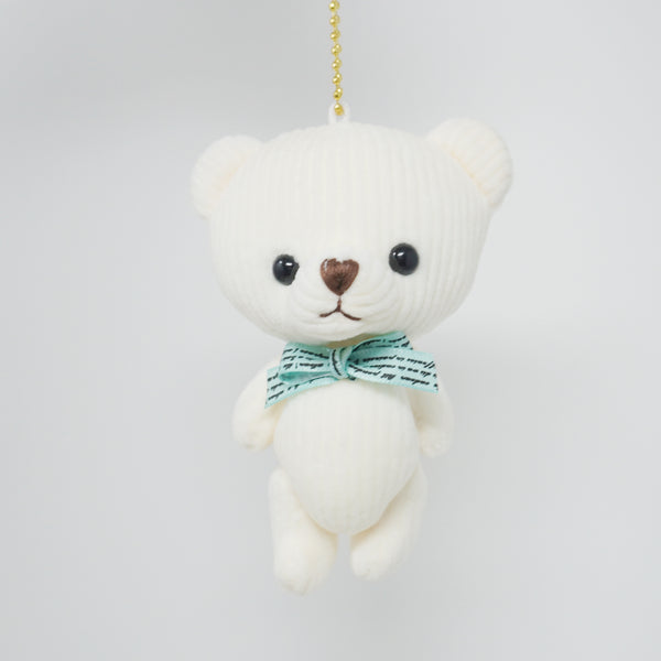 White Bear “Roy” Plush Keychain - 2nd Edition Little Corduroy Bears Code & Roy - Yell Japan