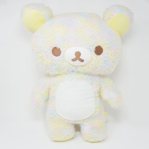 (No Tags) 2019 Fuzzy XL Marble Rainbow Rilakkuma Prize Plush - San-X