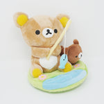 2016 Rilakkuma & Chairoikoguma Fishing Plush Playset - Korilakkuma's New Friend Theme Store Limited - San-X