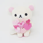 (No Tags) 2015 Korilakkuma Holding Hearts Plush - Rilakkuma Store Limited Heartful Rilakkuma - San-X