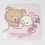 2024 Rilakkuma Eating Strawberries Towel - Korilakkuma's Full of Strawberry Day - Rilakkuma