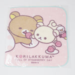 Rilakkuma Eating Strawberries Towel - Korilakkuma's Full of Strawberry Day - Rilakkuma