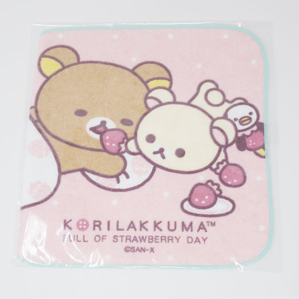 2024 Rilakkuma Eating Strawberries Towel - Korilakkuma's Full of Strawberry Day - Rilakkuma