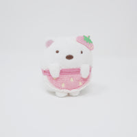 (No Tags) 2020 Shirokuma with Strawberry Apron Tenori Plush - Strawberry Fair Sumikkogurashi