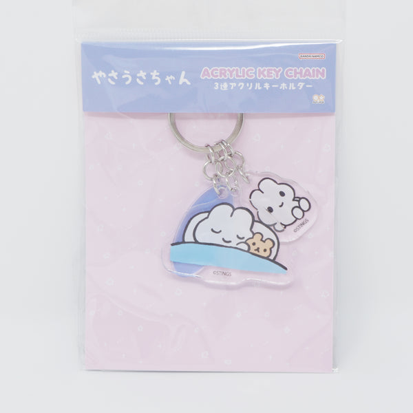 Yasausa-chan Bunny Clear Acrylic Holder Keychain