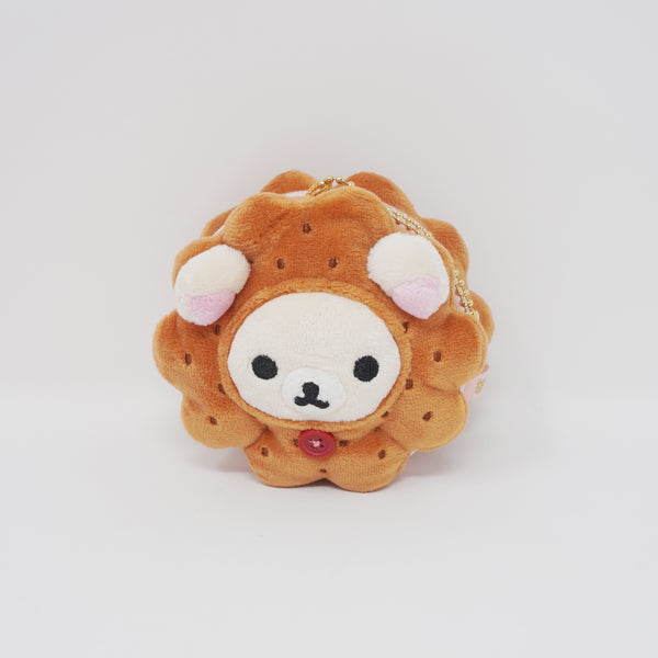 (No Tags) 2022 Korilakkuma Butter Cookie Sandwich Plush Keychain - Rilakkuma Retro Sweets Series - San-X