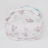 (No Tags) White Round Zipper Prize Pouch - Korilakkuma Vacation Rilakkuma