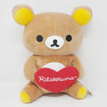 Rilakkuma Holding Heart 12.5in Licensed Plush - Rilakkuma