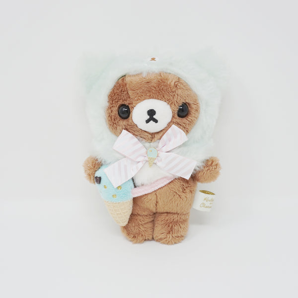 (No Tags) 2019 Small Mint Ice Cream Chairoikoguma Plush - Happy Ice Cream Rilakkuma - San-X