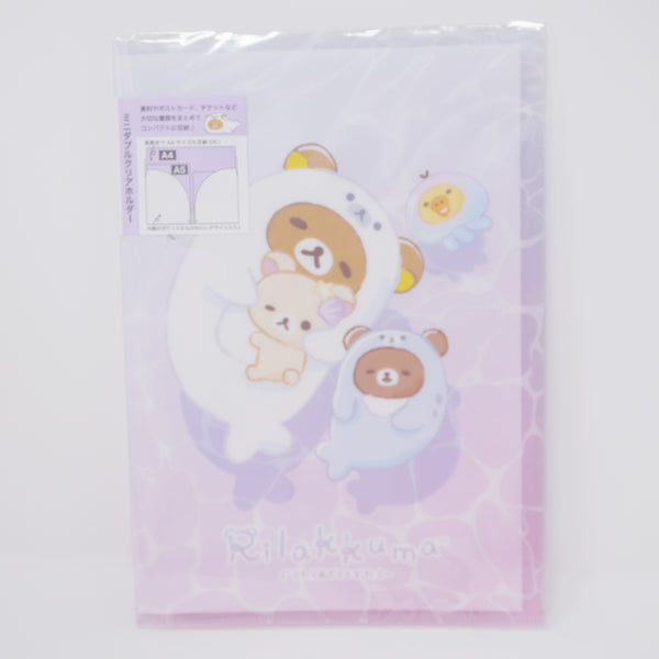 2024 Mini Double Clear File A - Rilakkuma Sea Theme - San-X