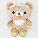 Chairoikoguma Blue Flower Wreath Licensed Plush - Rilakkuma