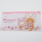 2013 Korilakkuma & Rilakkuma Bunny Flat Pink Pouch - Play with Bunnies San-X