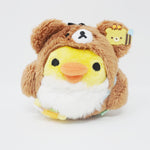 2016 Kiiroitori in Chairoikoguma Outfit Plush Keychain - New Friend Riakkuma Theme - Rilakkuma Store Limited - San-X