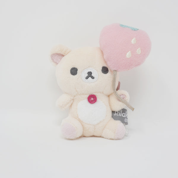 2024 Korilakkuma with Strawberry Balloon Tenori Plush - BASIC RILAKKUMA Favorite Things Rilakkuma - San-X