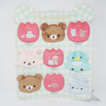 2021 Chairoikoguma's Special Wall Pocket with 4 Tenori Plush Set - Rilakkuma San-X