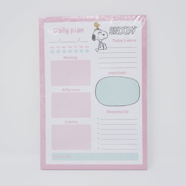 Snoopy Daily Planner Notepad B. Pink - Peanuts
