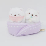 2024 Shirokuma Baby Siblings Twins Plush - Shirokuma's Hometown Theme - Sumikkogurashi - San-X