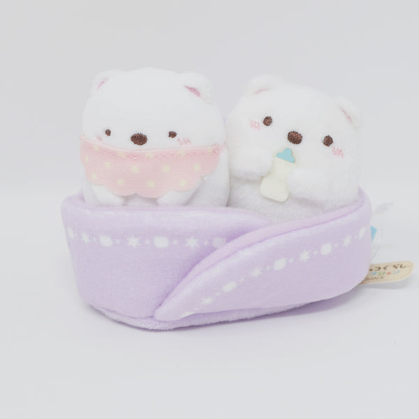 2024 Shirokuma Baby Siblings Twins Plush - Shirokuma's Hometown Theme - Sumikkogurashi - San-X