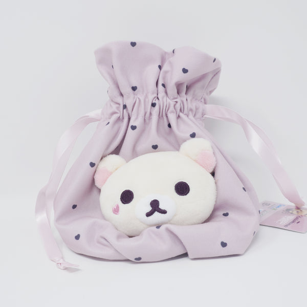 2025 Polka Dot Drawstring Plush Bag - Korilakkuma's Little Devil Mood - Rilakkuma - San-X