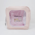 Pink Square Clear Window Zipper Pouch - NEW BASIC RILAKKUMA - San-X